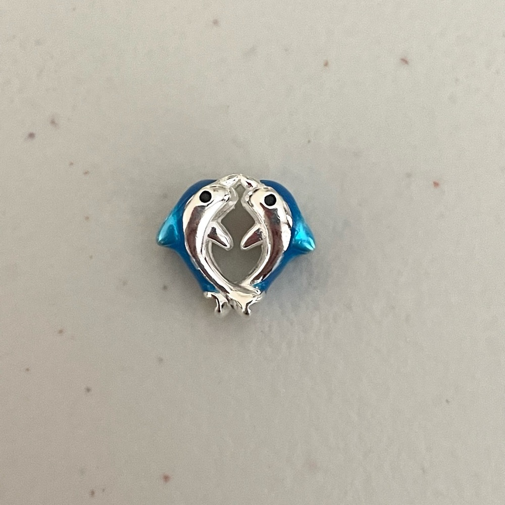 Ocean Blue Dolphins Bracelet Charm